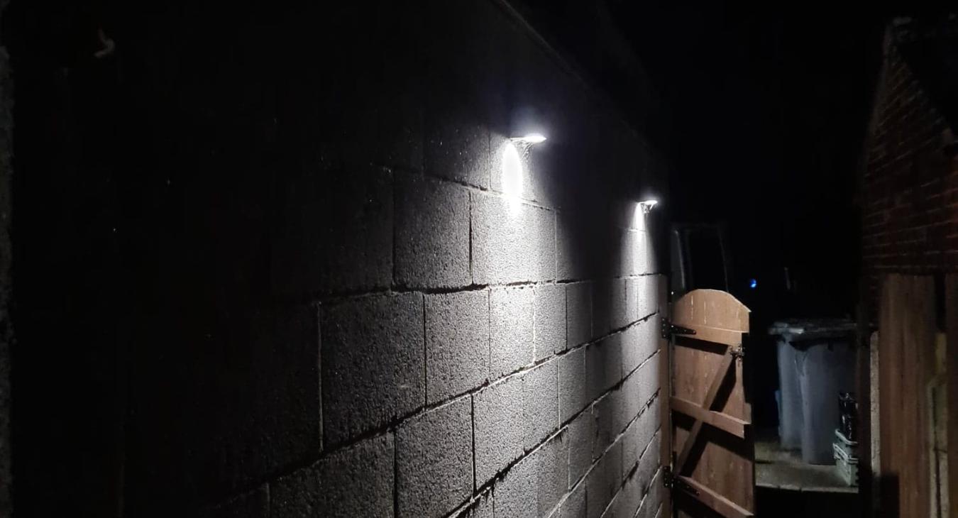 Outdoor security lighting installation - Quality Electrician, Bradford